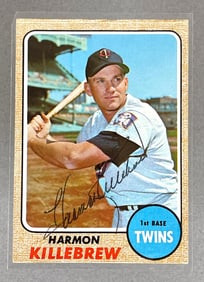 1968 Topps Harmon Killebrew Signed Card