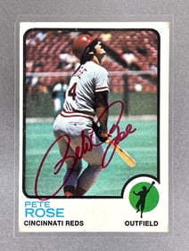 1973 Topps Pete Rose Signed Card