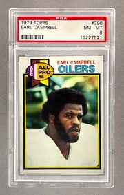 1979 Topps Earl Campbell #390 PSA 8 Rookie