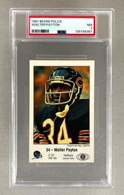 1981 Bears Kiwanis Police Walter Payton PSA 7