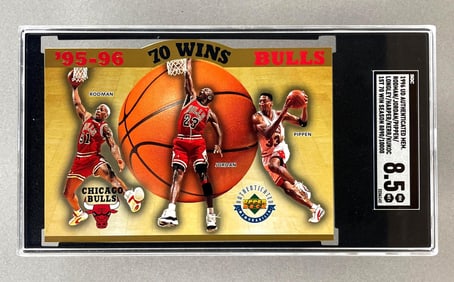 1996 Upper Deck Authenticated Memorabilia Rodman/ Jordan/ Pippen, and More 1st 70 Win Season