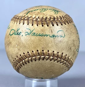Vintage Multi-Signed Baseball with Rare Bob Gibson as Hoot Gibson