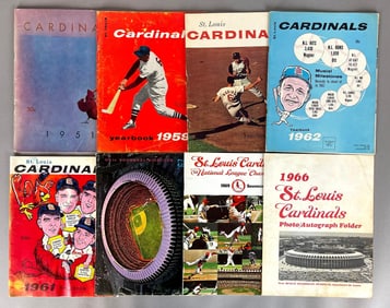 7 - 1951 - 69 St. Louis Cardinals Yearbooks and Photo Autograph Folder