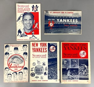 5 - 1960 - 65 New York Yankees Scorecards
