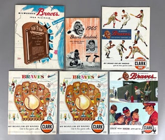 6 - 1954 - 65 Milwaukee Braves Yearbooks and Scorecards