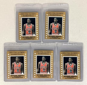 5 - 1984 USA Olympic Basketball Michael Jordan Cards