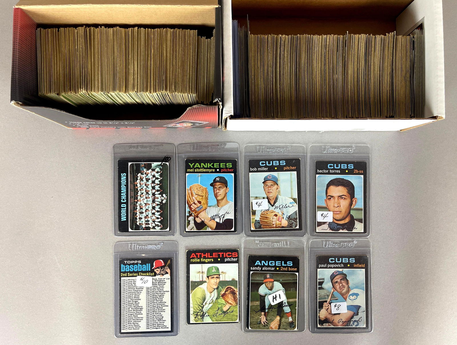 730+ 1971 Topps Baseball Cards with HOFs, Stars, and Rookies (1 of 2)