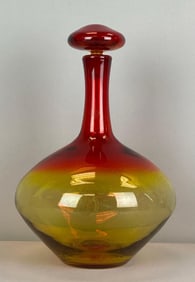 Blenko Style Amberina Glass Decanter