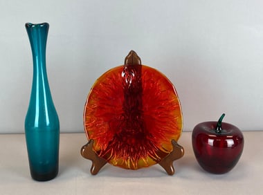 Group of 3 Art Glass Items
