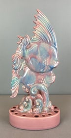Weinstock Luben Pastel Fish Art Pottery Flower Frog