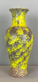 Royal Haeger Yellow Orange Peel Glaze Pottery abase