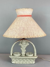 Basket Art Pottery Table Lamp