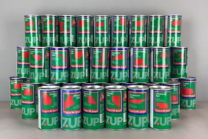 Group of 50+ 1976 7-UP United We Stand State Adveetising Soda Cans
