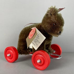 Teddy-Hermann Plush Bear on Wheels