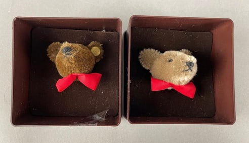 Group of 2 Steiff Bear Plush Pins