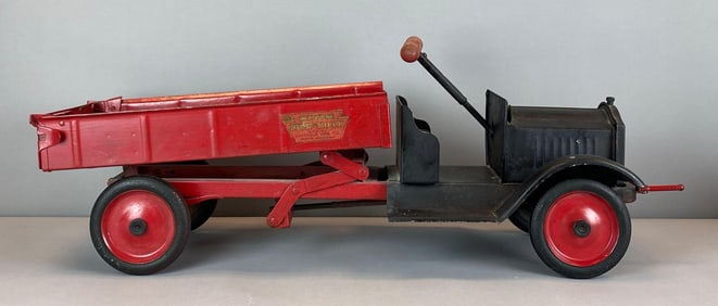 Antique Repainted Keystone Pressed Steel Flat Bed Truck