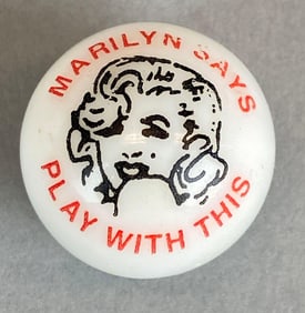 Reproduction Marilyn Monroe Glass Comic Marble