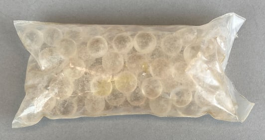Bag of Peltier Madine Crystal Glass Marbles
