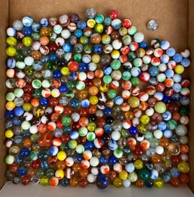Group of 305+ Assorted Glass Marbles