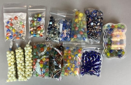 Group of Assorted Glass Marbles