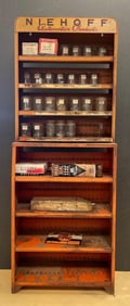 Vintage Niehoff Automotive Products Metal Advertising Cabinet