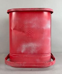 Vintage Protectoseal Co. Metal Fire-Proof Waste Can