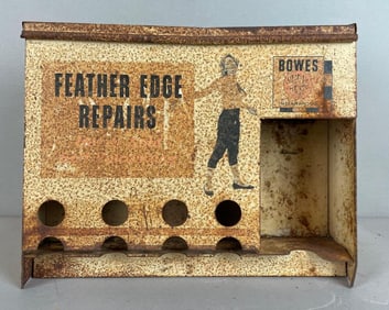 Vintage Bowes Seal Fast Metal Advertising Dispenser