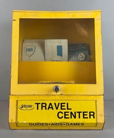Vintage Selectra Travel Center Metal Map and Guide Display Cabinet