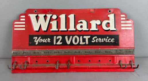 Vintage Willard Batteries Metal Advertising Display