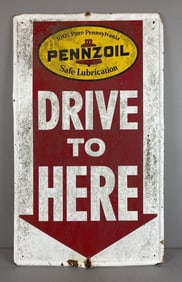Vintage Pennzoil Metal Advertising Sign