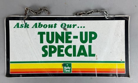Kelly Tires Double-Sided Metal Advertising Sign