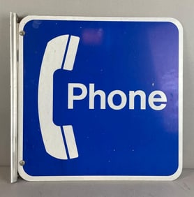 Double Sided Metal Payphone Advertising Sign