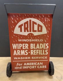 Vintage Trico Windshield Wiper Advertising Display Cart