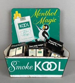 Vintage Kool Cigarettes Menthol Magic Metal Advertising Countertop Display