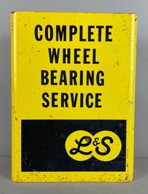 Vintage L&S Wheel Bearing Service Metal Advertising Cabinet