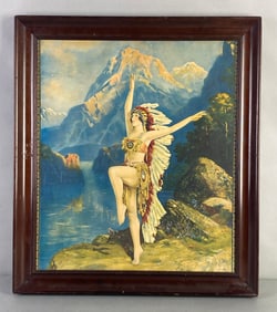 R.A. Fox Daughter of The Setting Sun Native American Framed Print