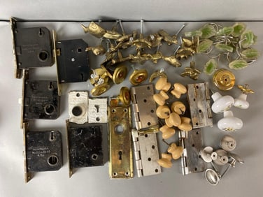 Group of Assorted Door Hardware and More