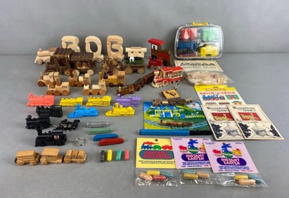 Large Group of Railroad Decorations and Toys
