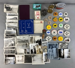 Group of Assorted Photographs, Pins, Booklets and More