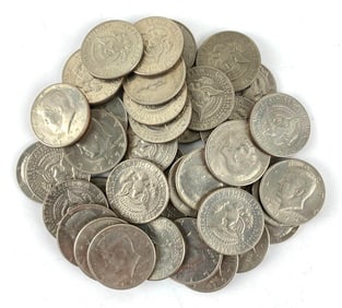 Group of 40 Kennedy Half Dollars