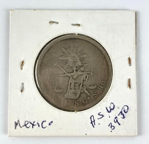 1870 Mexican 50 Centavos .903 Silver Coin