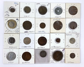 Group of 20 Foreign Coins