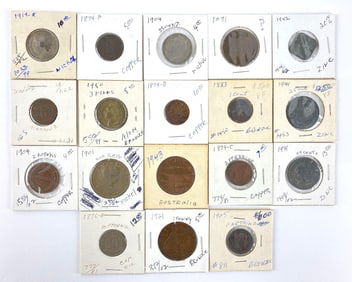 Group of 18 Foreign Coins