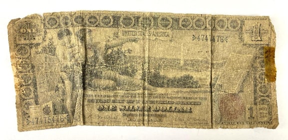1890’s Series D One Silver Dollar Bank Note