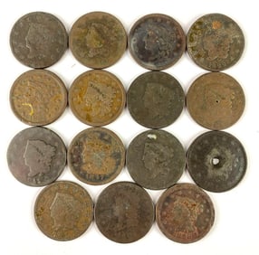 Group of 18 1800's US Liberty Head Coins