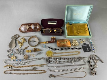 Group of Costume Jewelry and More