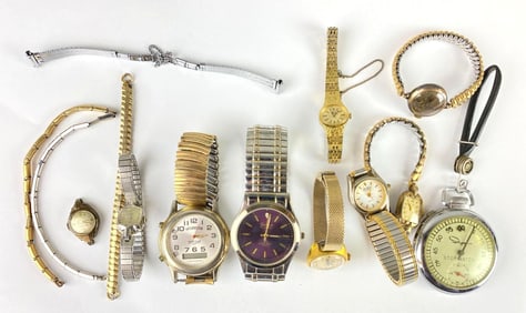 Group of 10 Vintage Watches and More