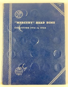Group of 54 Mercury Silver Dimes in a Whitman Folder