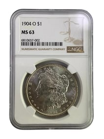 1904-O NGC Graded MS 63 US Morgan Silver Dollar