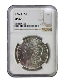 1902-O NGC Graded MS 63 US Morgan Silver Dollar